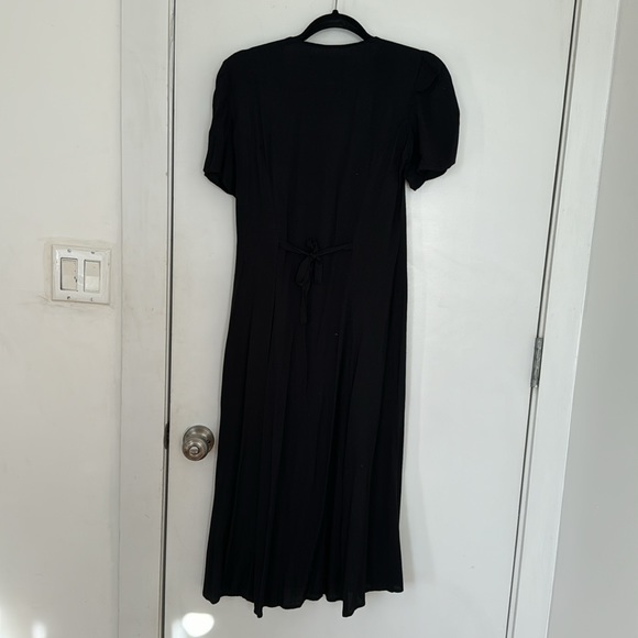 Reformation locklin 40s style button up midi vintage crepe dress - Picture 5 of 8